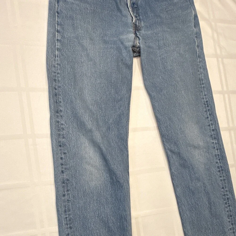 Vintage 90s Levi's 501 Button Fly Jeans 32x34 Made in USA Stonewash Blue